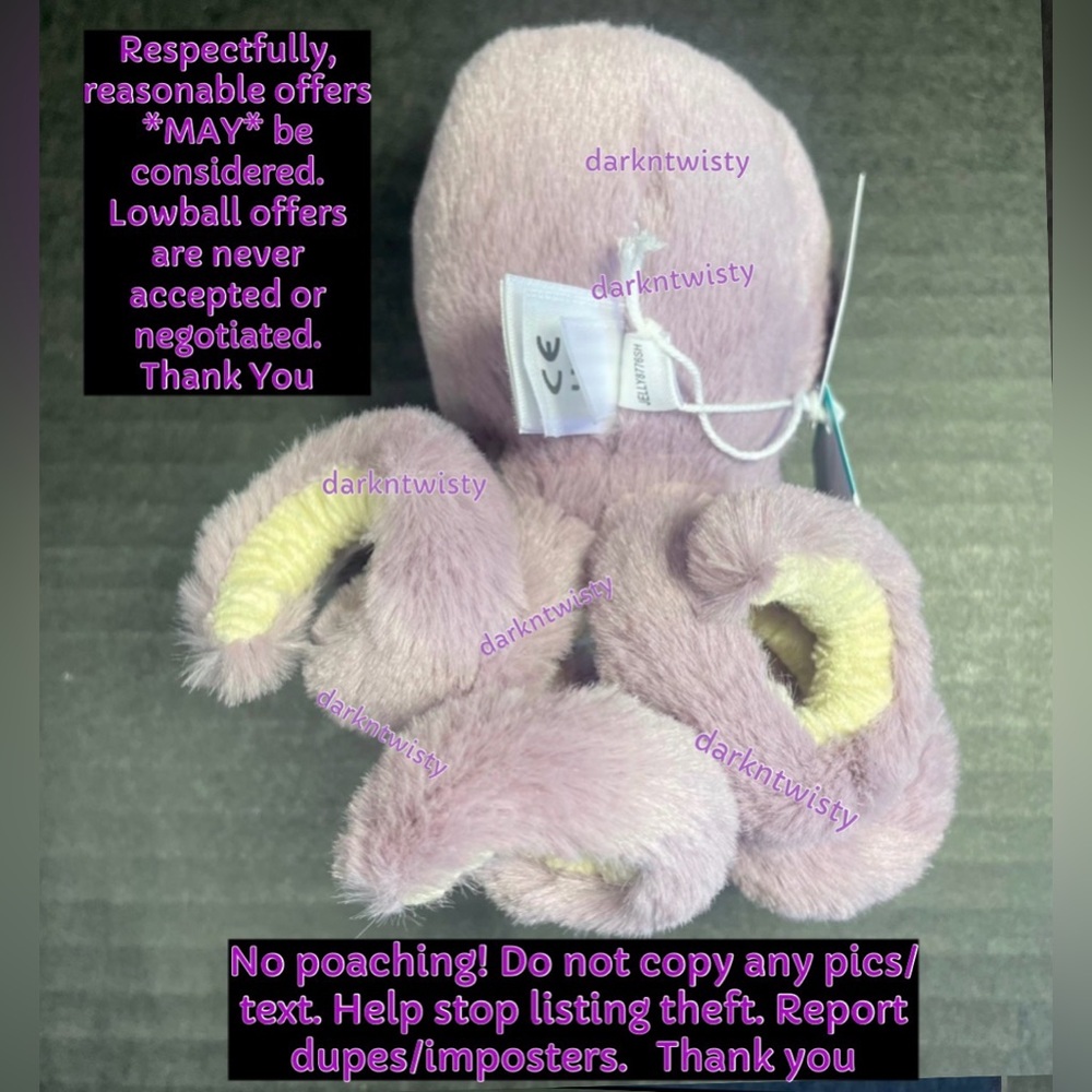 BNWT JELLYCAT BABY/TINY MAYA OCTOPUS 1 OWNER AUTHENTIC SALES RECEIPT - Picture 11 of 12